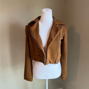 Boohoo Brown Suede Women's Jacket